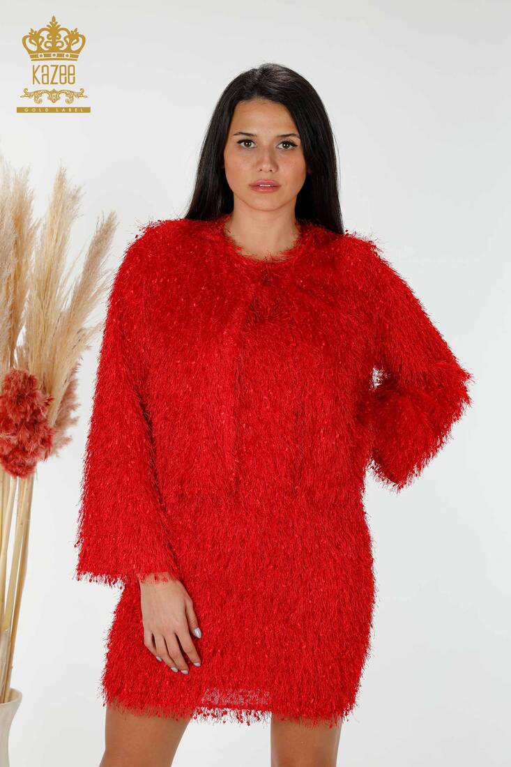 فستان نسائي كارديجان أحمر - 16649 | كازي
