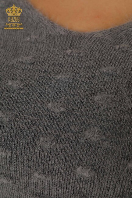 ملابس تريكو أنجورا نسائية أساسية باللون الرمادي - 18474 | كازي - Thumbnail