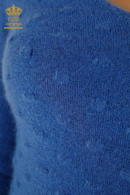 Kadın Angora Triko Basic Mavi - 18474 | KAZEE - Thumbnail