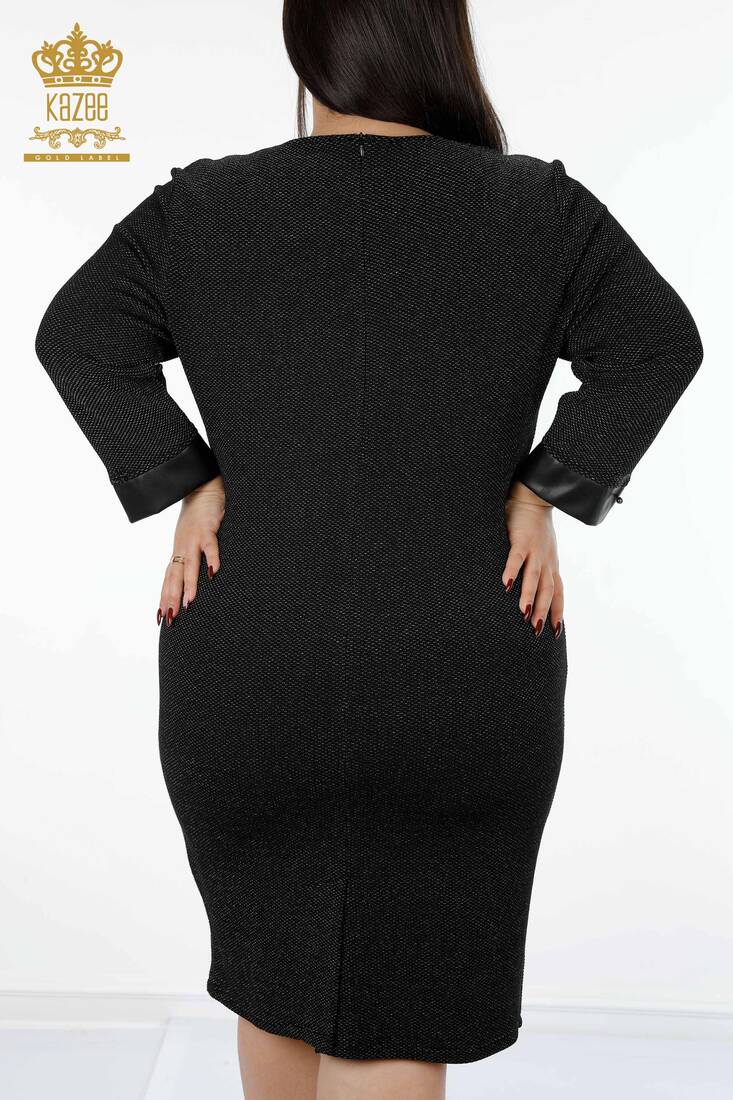 Kadın Elbise Sim Geçişli Siyah - 7587 | KAZEE
