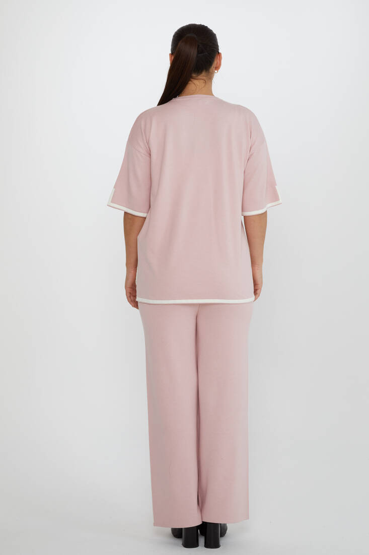 Kadın İkili Takım Çizgili Pudra - 31232 | KAZEE Kadın İkili Takım Çizgili Pudra - 31232 | KAZEE