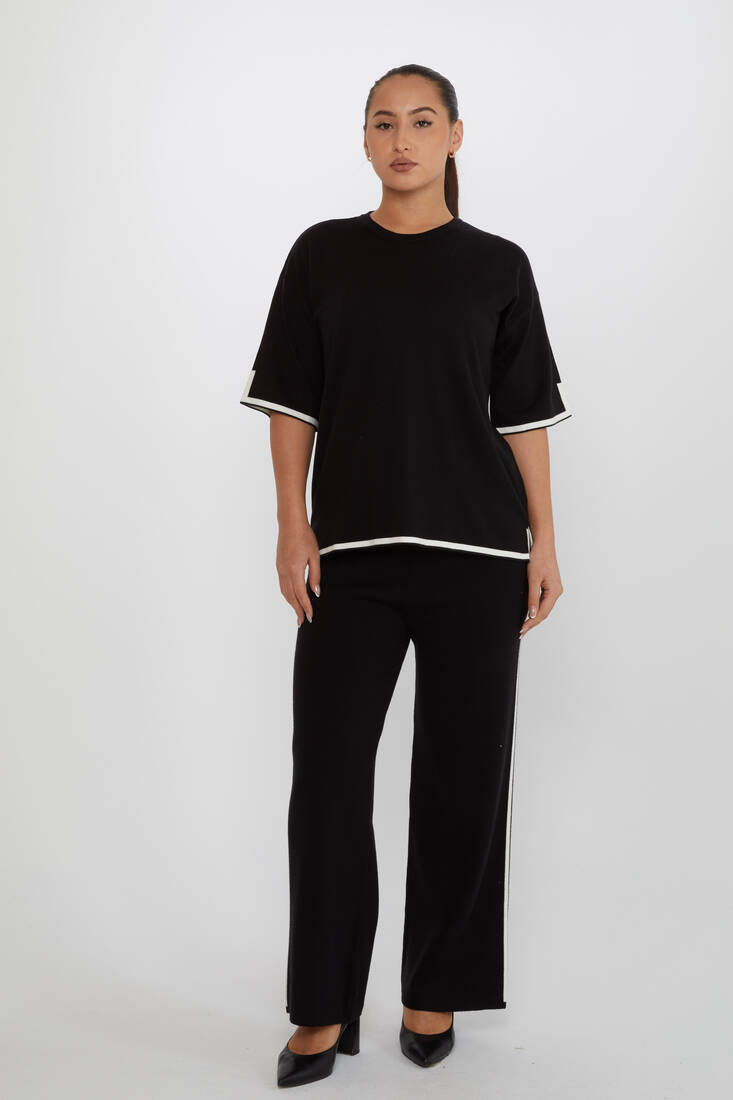 Kazee - Kadın İkili Takım Çizgili Siyah - 31232 | KAZEE Kazee - Kadın İkili Takım Çizgili Siyah - 31232 | KAZEE