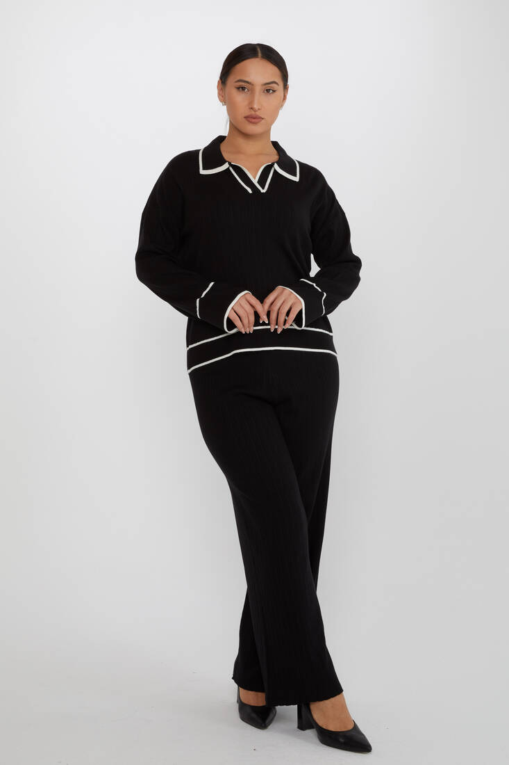 Kazee - Kadın İkili Takım Çizgili Siyah - 31233 | KAZEE Kazee - Kadın İkili Takım Çizgili Siyah - 31233 | KAZEE