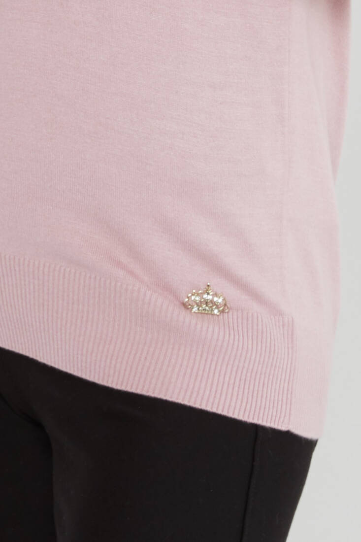 Kadın Triko Amerikan Model Basic Gül Kurusu - 16271 | KAZEE Kadın Triko Amerikan Model Basic Gül Kurusu - 16271 | KAZEE