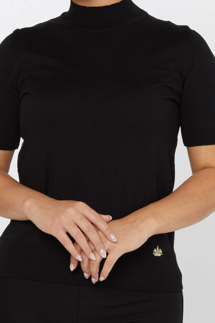 Kadın Triko Amerikan Model Basic Siyah - 14541 | KAZEE Kadın Triko Amerikan Model Basic Siyah - 14541 | KAZEE