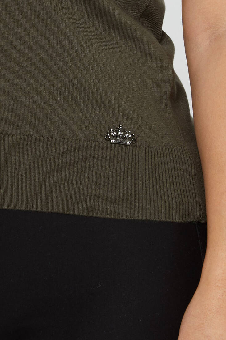 Kadın Triko Amerikan Model Basic Vert - 14541 | KAZEE Kadın Triko Amerikan Model Basic Vert - 14541 | KAZEE