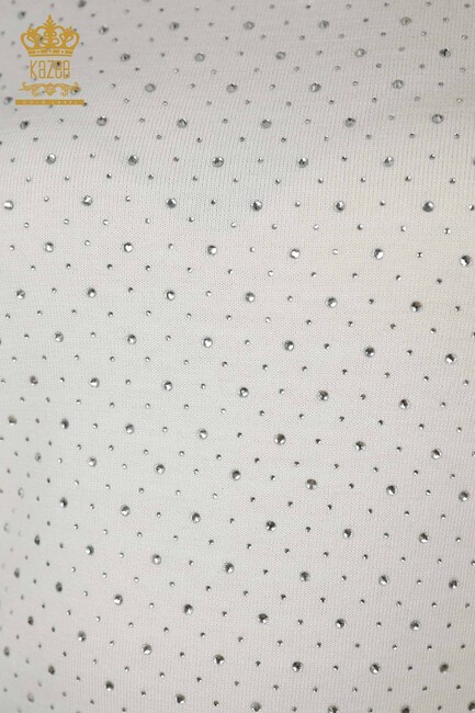 Kadın Triko Amerikan Model Ekru - 16950 | KAZEE - Thumbnail