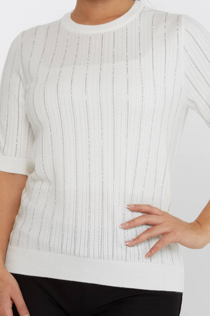 Kadın Triko Amerikan Model Ekru - 31094 | KAZEE