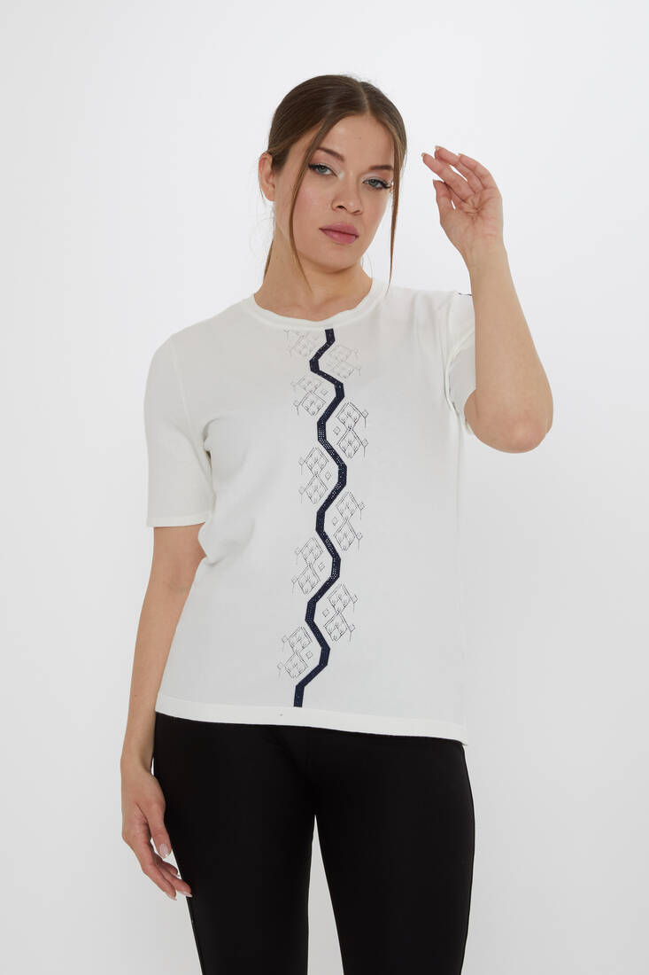 Kadın Triko Amerikan Model Ekru - 31758 | KAZEE