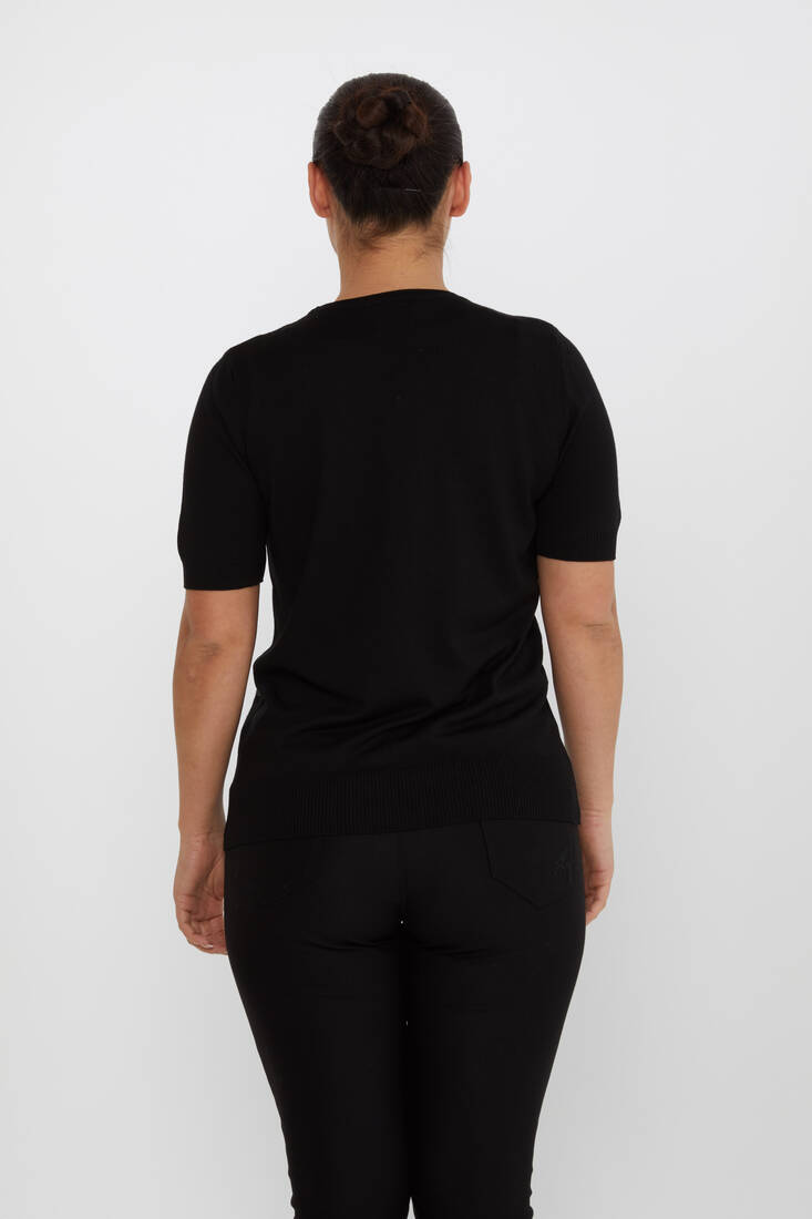 Kadın Triko Amerikan Model Siyah - 30455 | KAZEE Kadın Triko Amerikan Model Siyah - 30455 | KAZEE