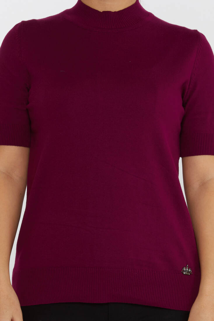 Kadın Triko Basic Eflatun - 16168 | KAZEE Kadın Triko Basic Eflatun - 16168 | KAZEE