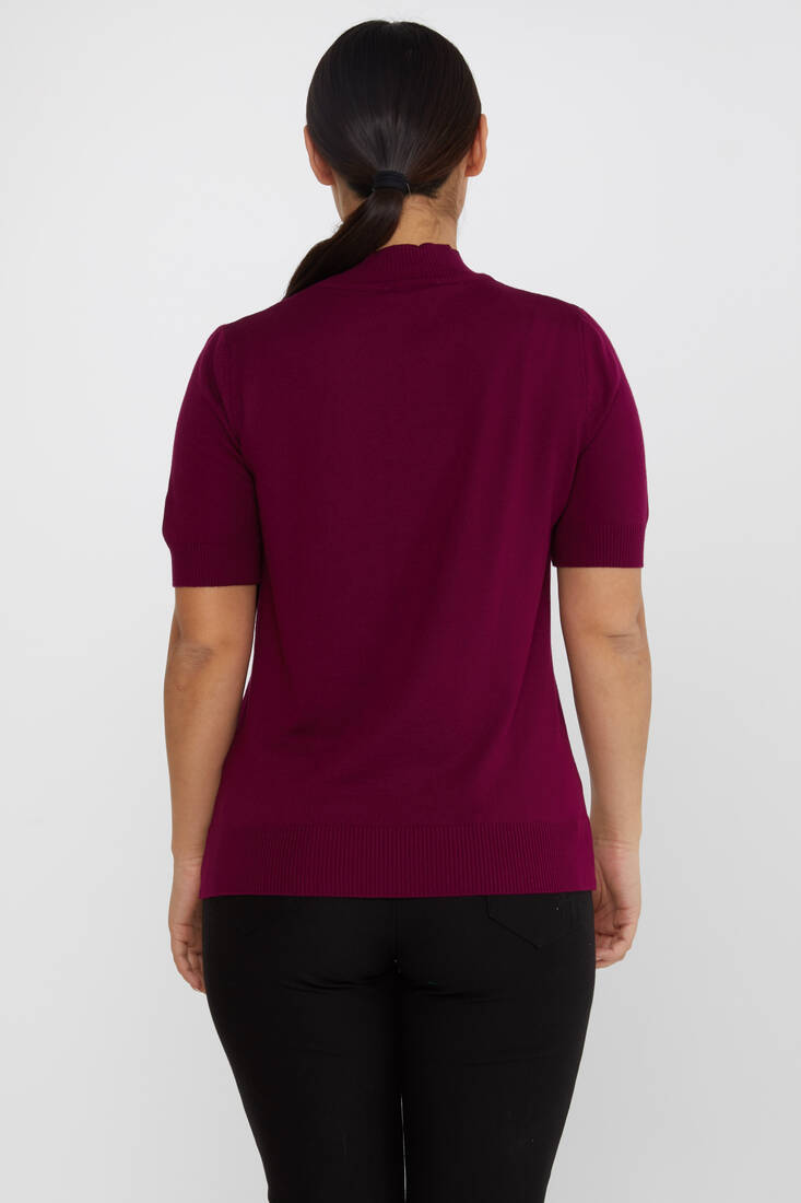 Kadın Triko Basic Eflatun - 16168 | KAZEE Kadın Triko Basic Eflatun - 16168 | KAZEE