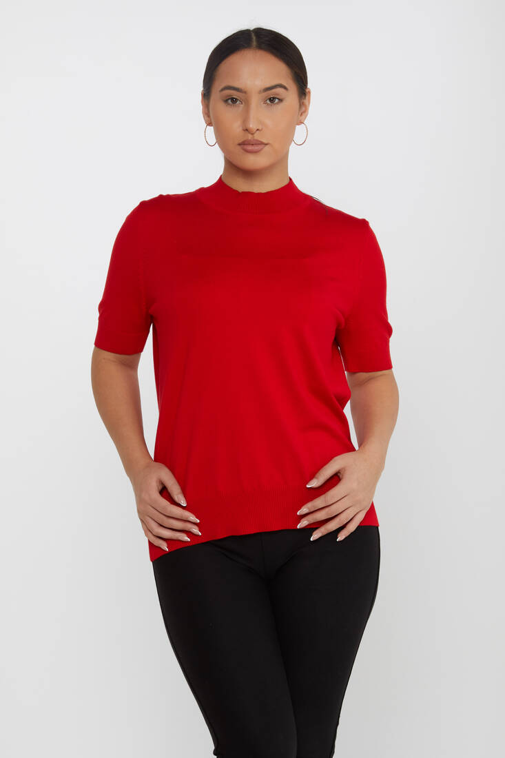 Kazee - Kadın Triko Basic Kırmızı - 16168 | KAZEE