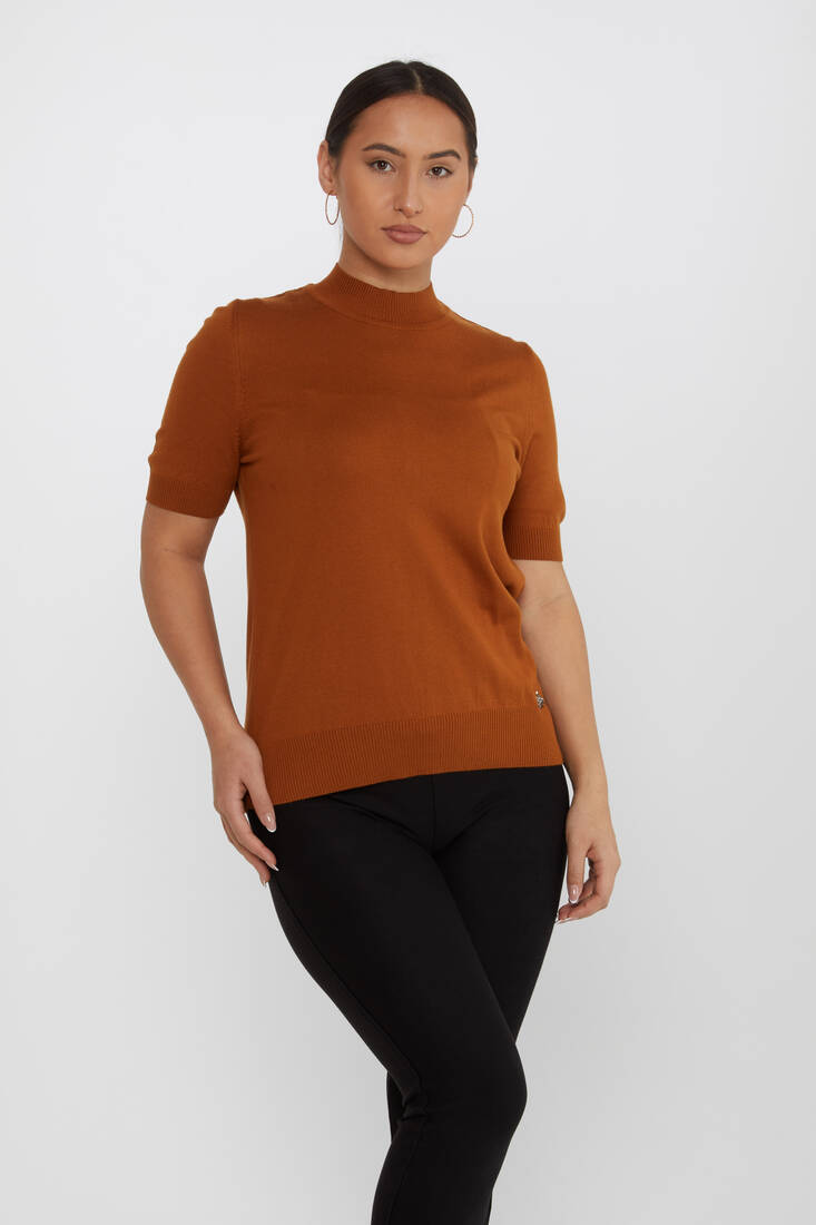Kazee - Kadın Triko Basic Taba - 16168 | KAZEE