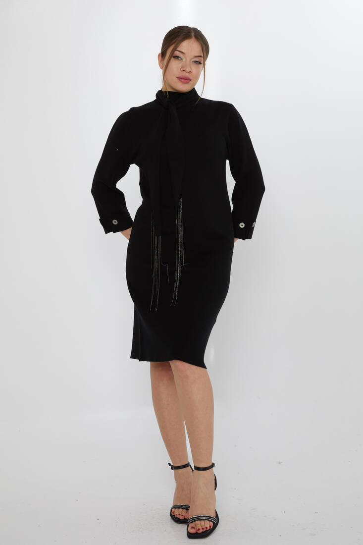 KAZEE - Kadın Triko Elbise Düğme Detaylı Siyah - 30968 | KAZEE KAZEE - Kadın Triko Elbise Düğme Detaylı Siyah - 30968 | KAZEE