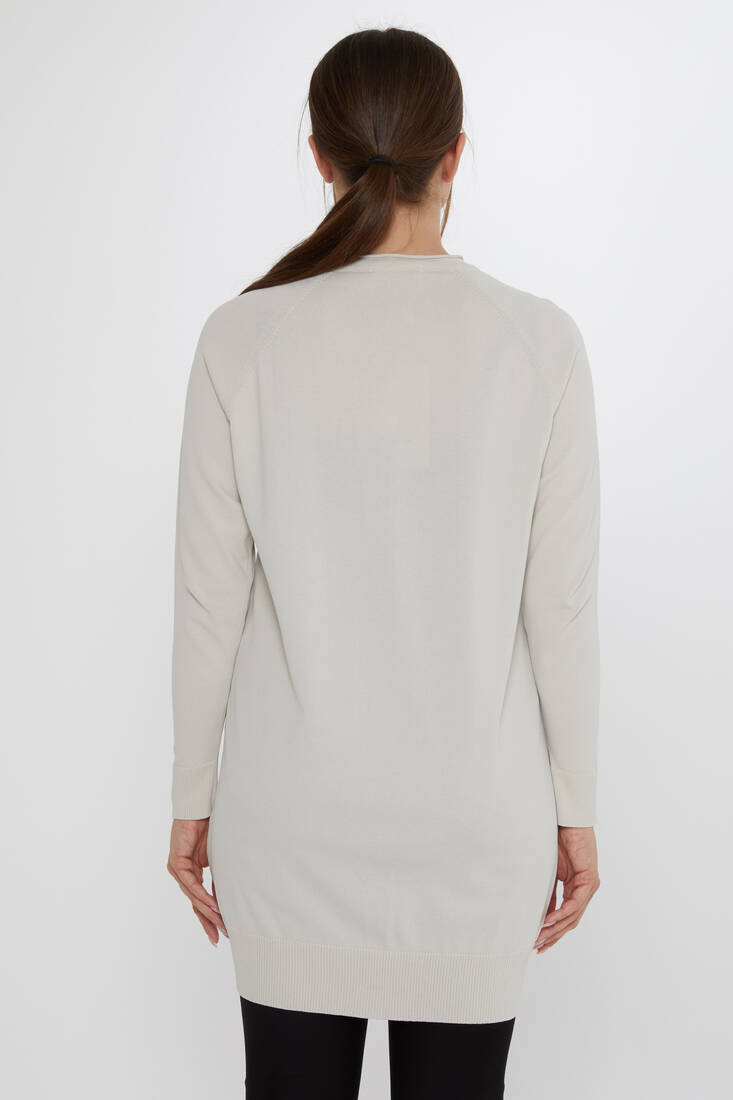 Kadın Triko Hırka Düğme Detaylı Açık Bej - 31846 | KAZEE Kadın Triko Hırka Düğme Detaylı Açık Bej - 31846 | KAZEE