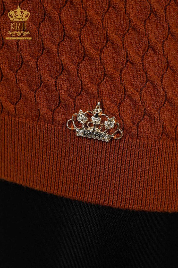 Kadın Triko Kısa Kol Taba - 30119 | KAZEE Kadın Triko Kısa Kol Taba - 30119 | KAZEE