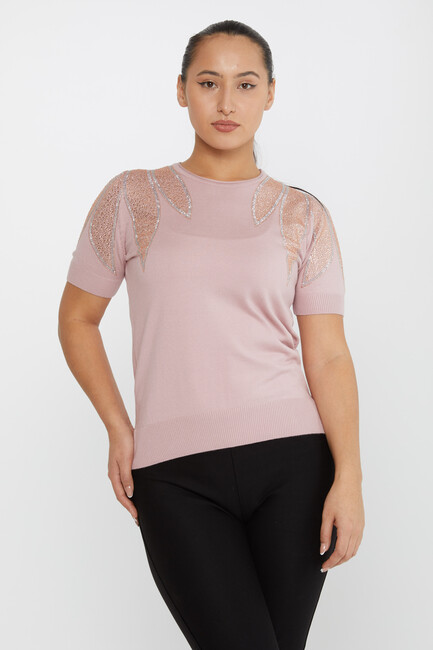 Kazee - Kadın Triko Taş Detaylı Pudra - 30792 | KAZEE Kazee - Kadın Triko Taş Detaylı Pudra - 30792 | KAZEE