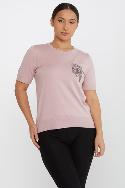 Kazee - Kadın Triko Taş Detaylı Pudra - 31594 | KAZEE Kazee - Kadın Triko Taş Detaylı Pudra - 31594 | KAZEE