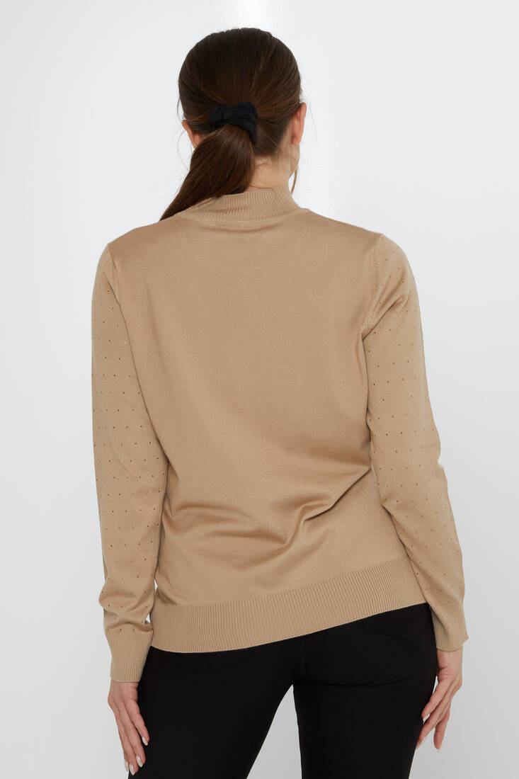 Kadın Triko Taşlı Bej - 31513 | KAZEE