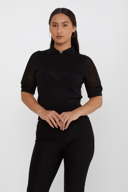 Kazee - Kadın Triko Transparan Siyah - 31306 | KAZEE Kazee - Kadın Triko Transparan Siyah - 31306 | KAZEE