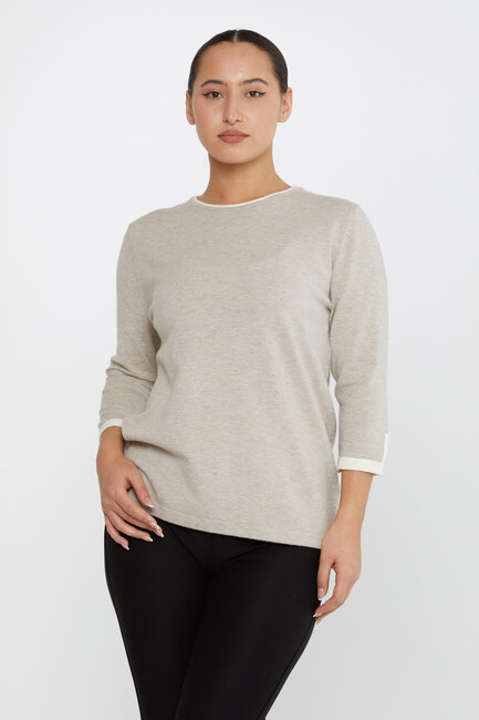 Kazee - Kadın Triko Uzun Kollu Sim Detaylı Vizon - 31605 | KAZEE Kazee - Kadın Triko Uzun Kollu Sim Detaylı Vizon - 31605 | KAZEE