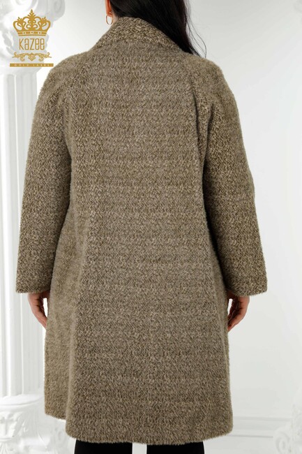 معطف نسائي جيب مفصل باللون الكاكي - 19101 | كازي - Thumbnail