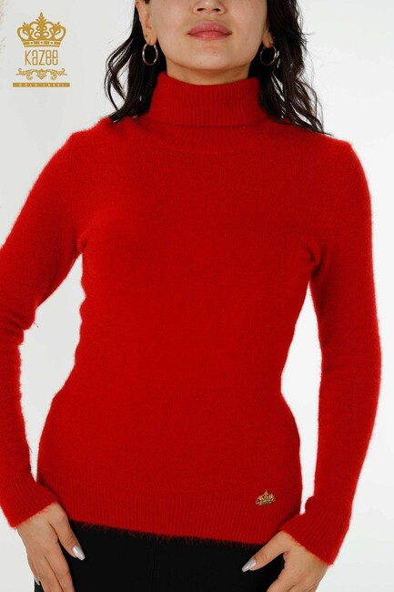 شعار أنجورا النسائي باللون الأحمر - 12046 | كازي - Thumbnail