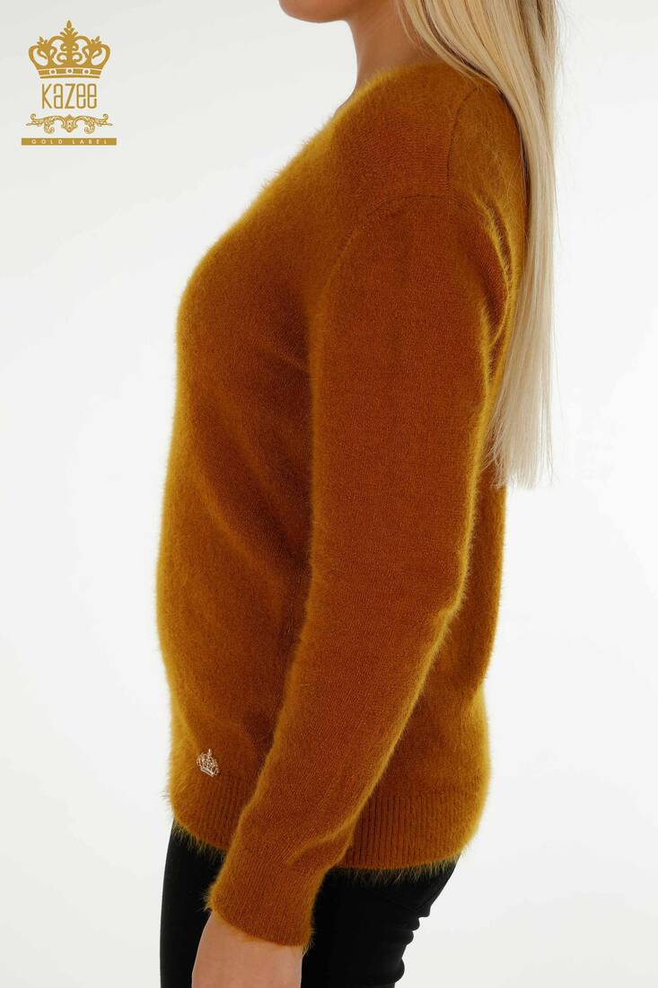تريكو نسائي بأكمام طويلة لون أصفر خردل - 18921 | كازي