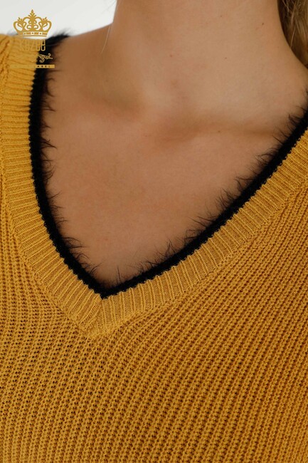 ملابس تريكو نسائية أساسية زعفران - 19042 | كازي - Thumbnail