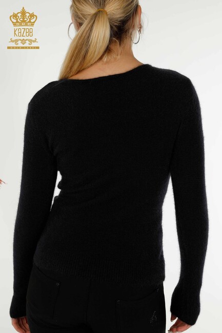 ملابس تريكو نسائية باللون الأسود مع الشعار - 18432 | كازي - Thumbnail