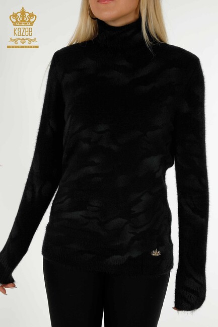 Women's Angora Turtleneck Black - 18990 | KAZEE - Thumbnail