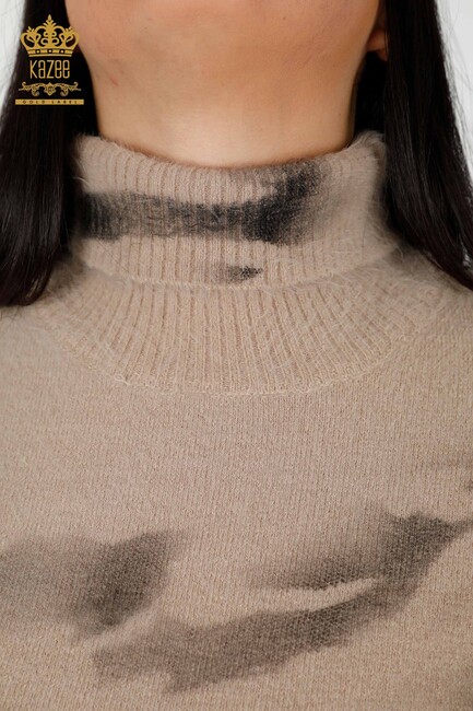 Women's Angora Turtleneck Beige - 18990 | KAZEE - Thumbnail