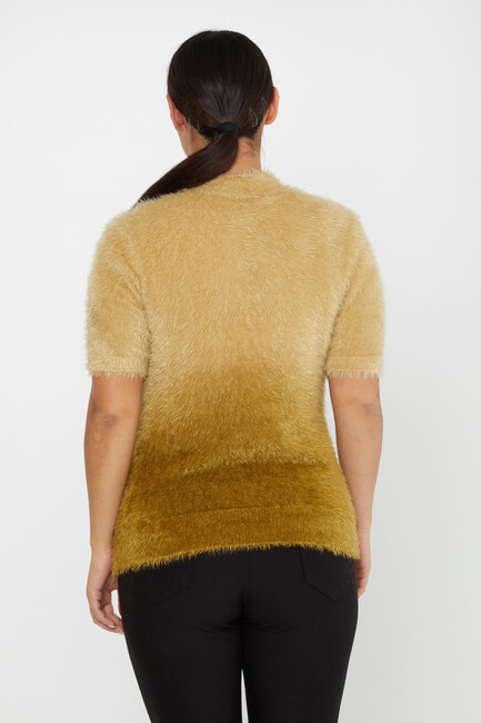 Women's Angora Knitwear American Model Saffron - 31014 | KAZEE - Thumbnail