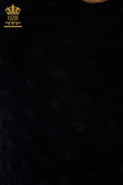 Women's Angora Knitwear Basic Dark Navy Blue - 18474 | KAZEE - Thumbnail
