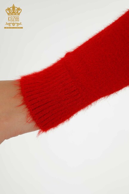 Women's Angora Knitwear Basic Red - 18474 | KAZEE - Thumbnail