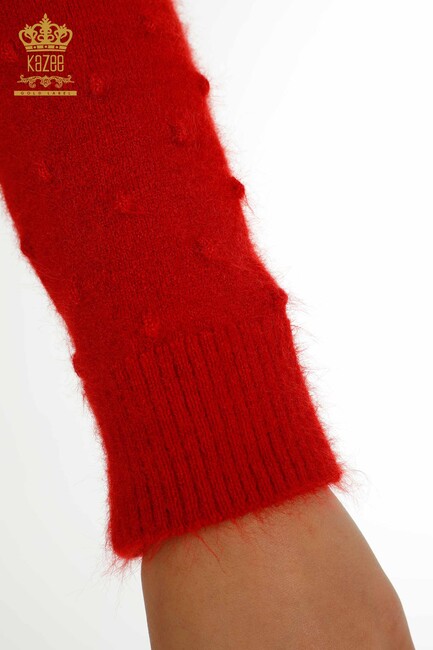 Women's Angora Knitwear Basic Red - 18719 | KAZEE - Thumbnail