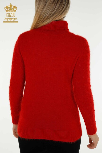 Women's Angora Knitwear Basic Red - 18719 | KAZEE - Thumbnail