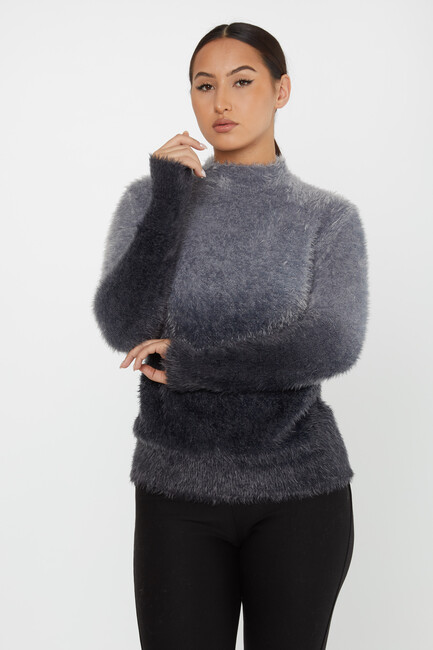 Women's Angora Knitwear Long Sleeve Black - 31015 | KAZEE - Thumbnail