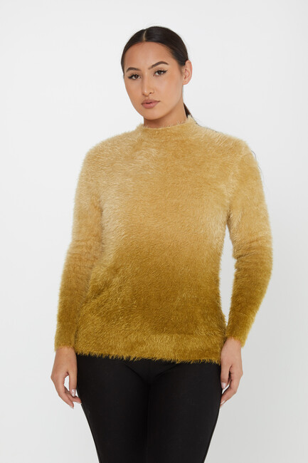 Women's Angora Sweater Long Sleeve Saffron - 31015 | KAZEE - Thumbnail