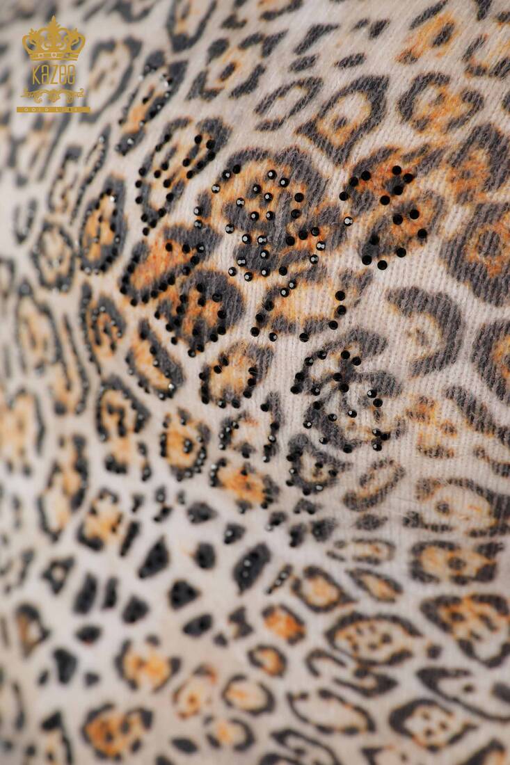 Women's Angora Leopard Patterned Pattern - 18525 | KAZEE