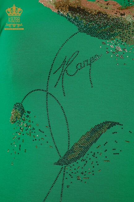 Women's Blouse Kazee Written Green - 78924 | KAZEE - Thumbnail