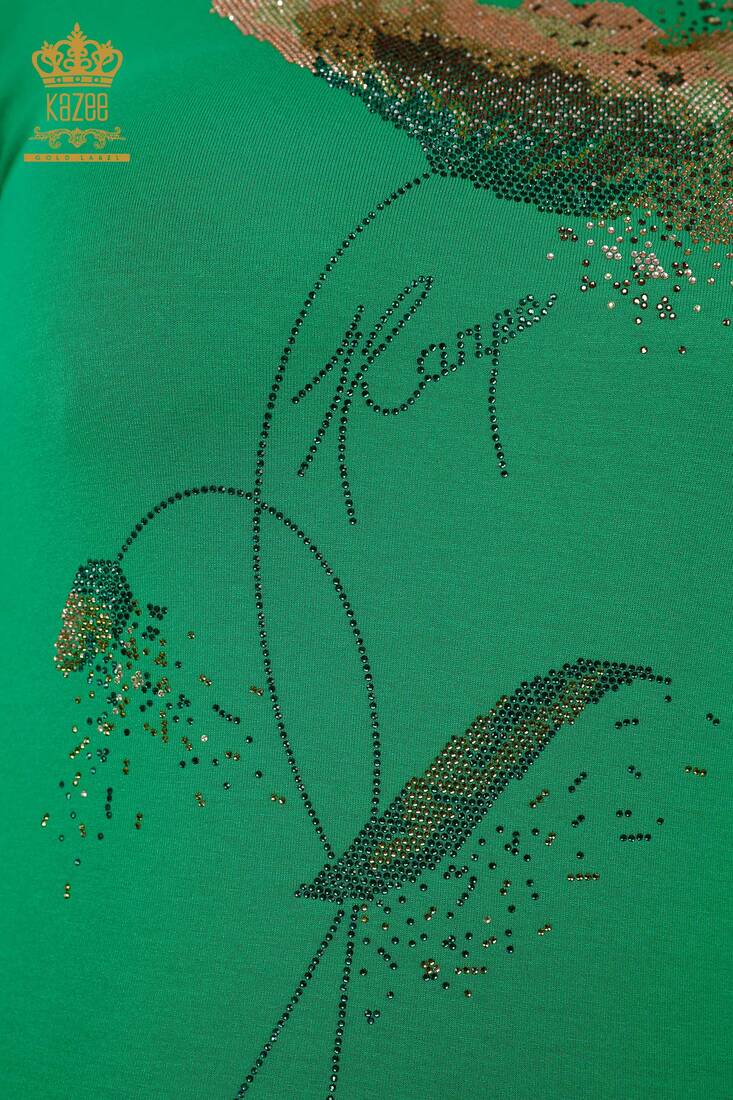 Women's Blouse Kazee Written Green - 78924 | KAZEE