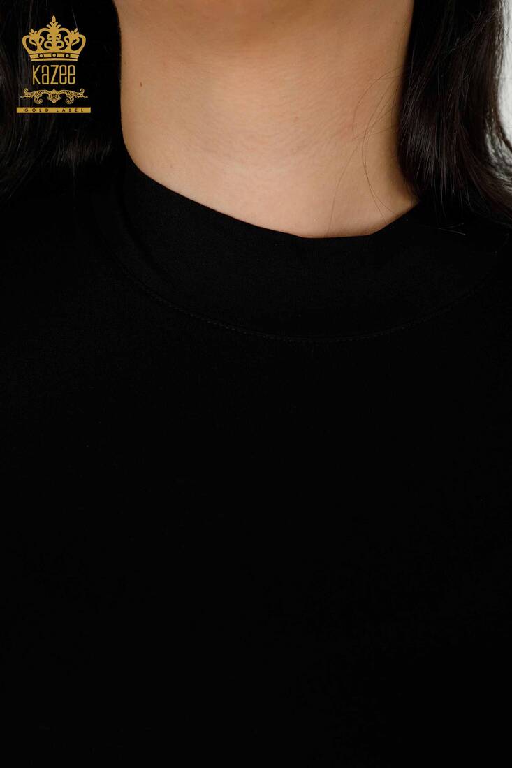 Women's Blouse Long Sleeve Black - 79258 | KAZEE