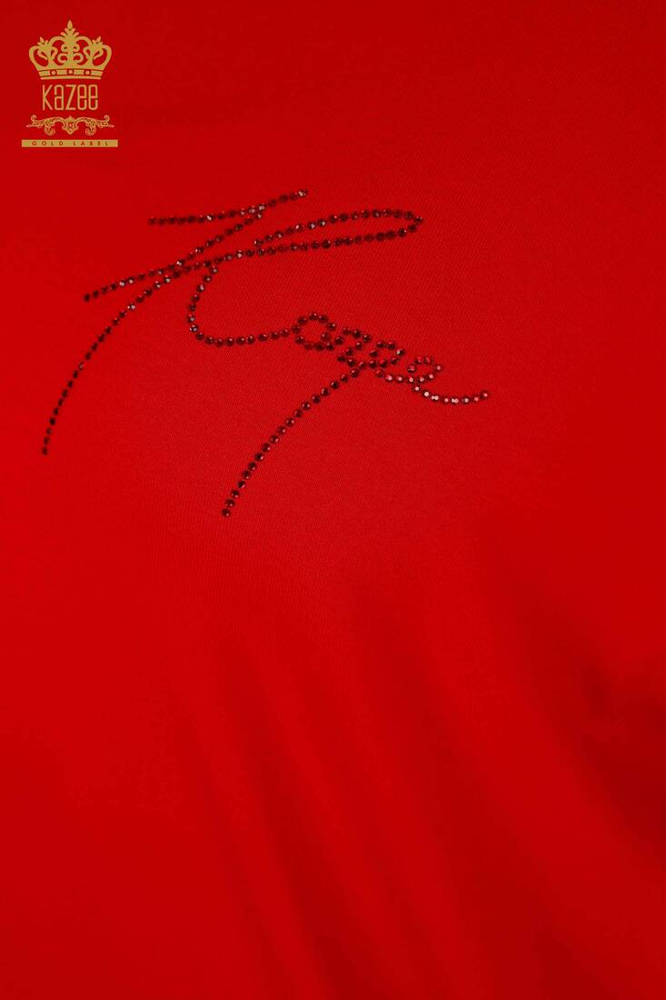 Women's Blouse Sleeve Detailed Red - 79108 | KAZEE