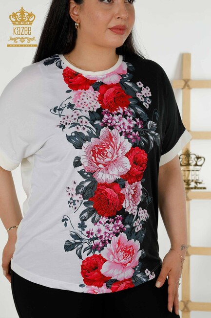 Women's Blouse Stone Embroidered Digital - 12080 | KAZEE - Thumbnail