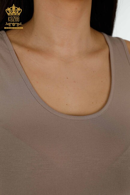 Women's Blouse Zero Sleeve Mink - 79262 | KAZEE - Thumbnail