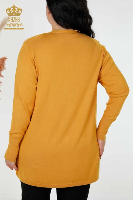 Women's Cardigan Buttoned Saffron - 15802 | KAZEE - Thumbnail