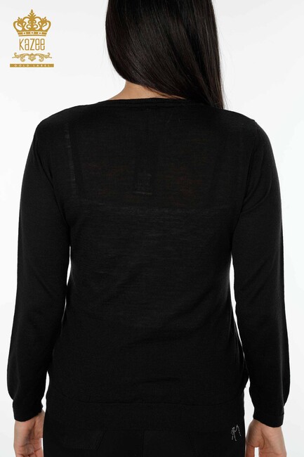 Women's Cardigan Black With Pocket - 13187 | KAZEE - Thumbnail