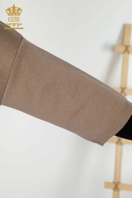 Women's Cardigan Pocket Detailed Mink - 30047 | KAZEE - Thumbnail